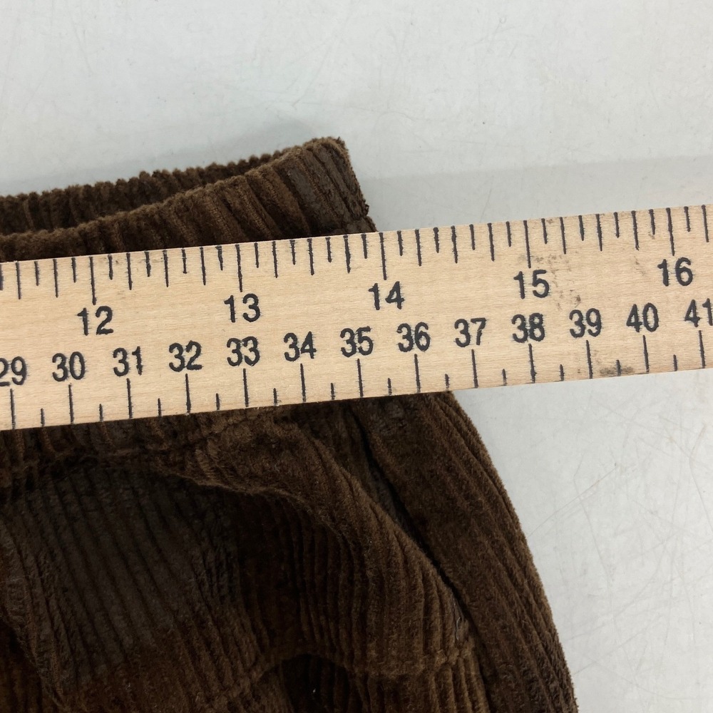 BUYKUD Corduroy Pants Women M Brown NWT Checkered Lagenlook Tapered Drawstring - Picture 8 of 11